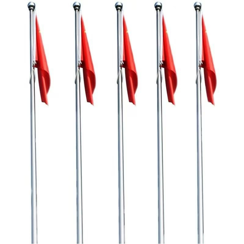 Hotel Hall Decoration Flagpole Indoor Telescopic Flagpole Retractable Flag Pole