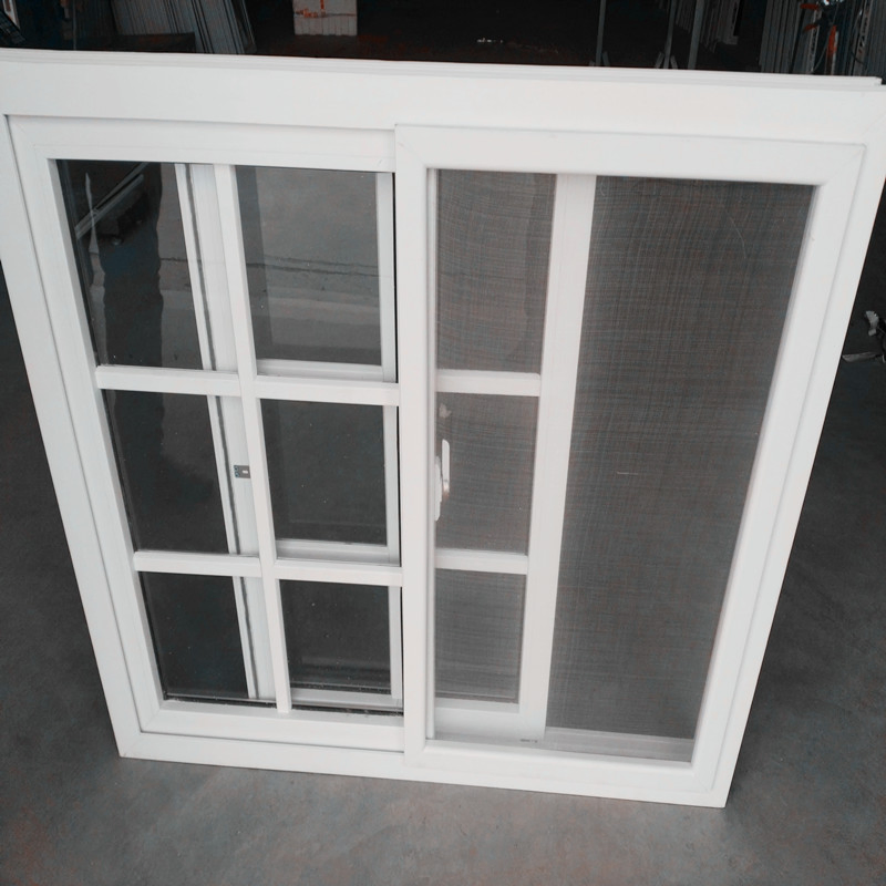 Social Projects Economical UPVC Sliding Window with Decorative Grills