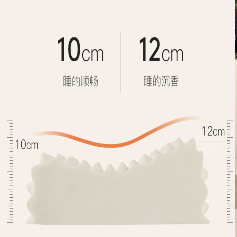 New Design Natural Comfortable Soft Massage Standard Latex Pillow Neck Massage Pillow