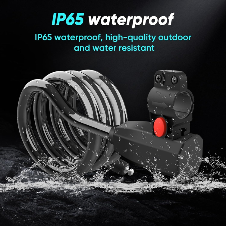 Yh3239 1.5 Meter Waterproof Anti-Theft USB Charging Keyless Fingerprint Bicycle Lock