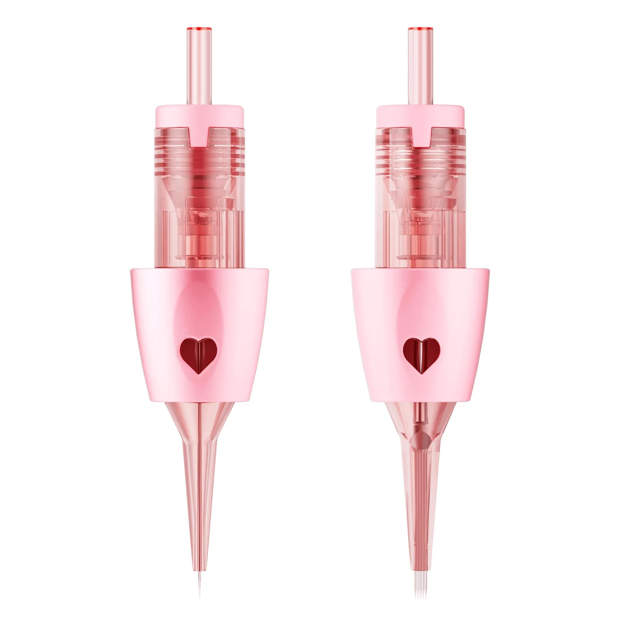 Disposable Permanent Tattoo Stainless Steel Cartridge Needles with Heart Finger Rest