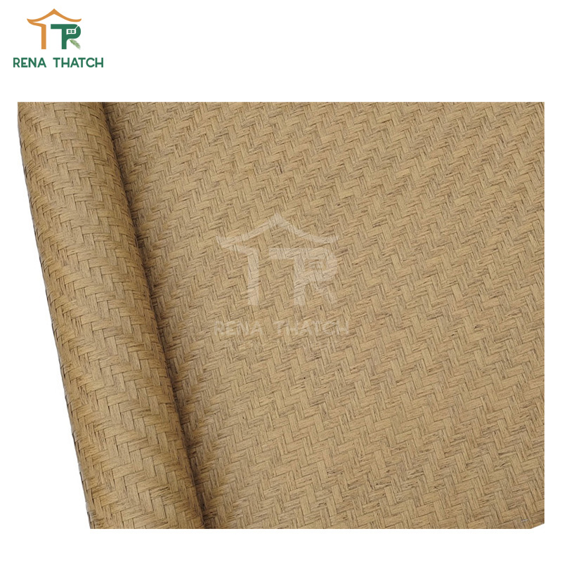 UV Resistant Synthetic Bamboo Weaving Sheet Artificial Rattan Weave Ceiling