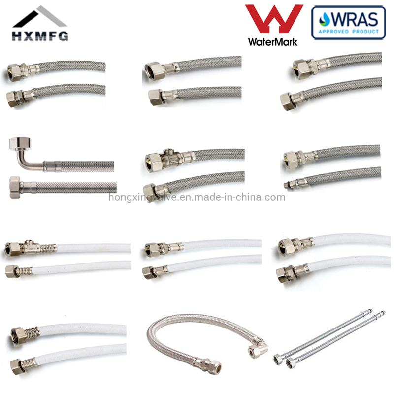 Wras & Watermark Approve Stainless Steel Polymer Made Full Range Flexible Hose