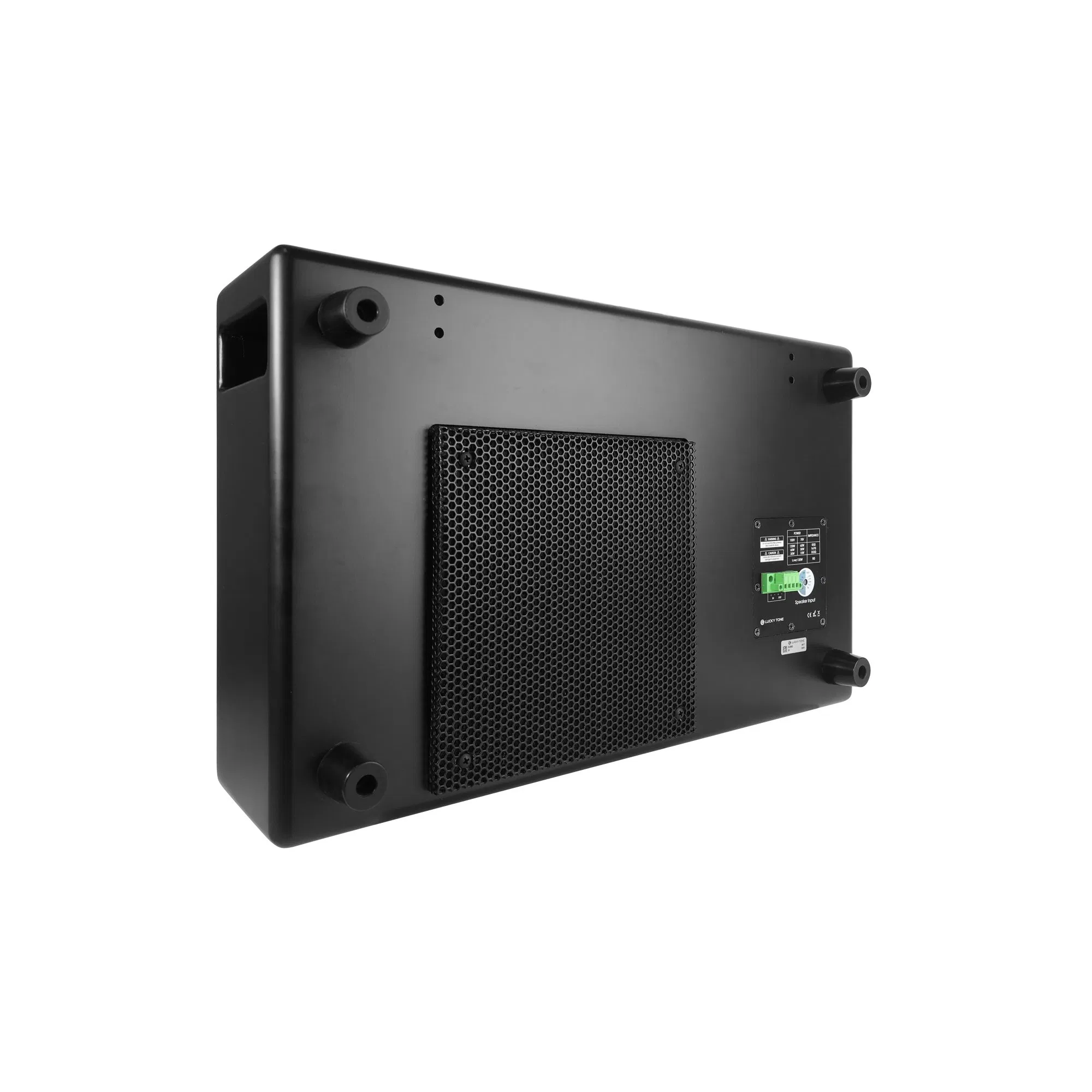 Lucky Tone Thin Wooden Public Address System 8 Inch 120W Subwoofer with 100V and 8 Ohm Power Tap