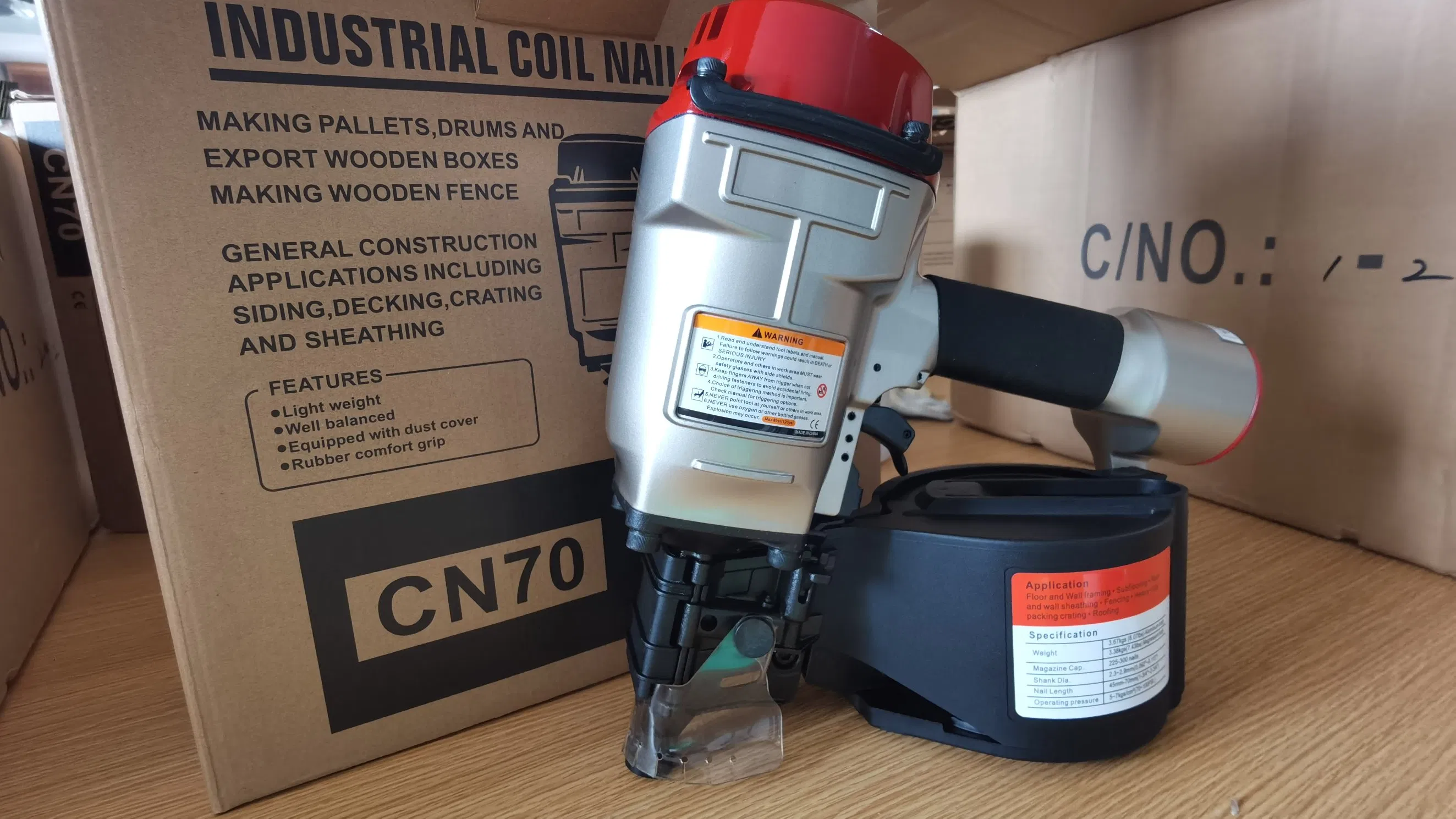 Пневматический гвоздезабиватель CN70 для каркаса и пола