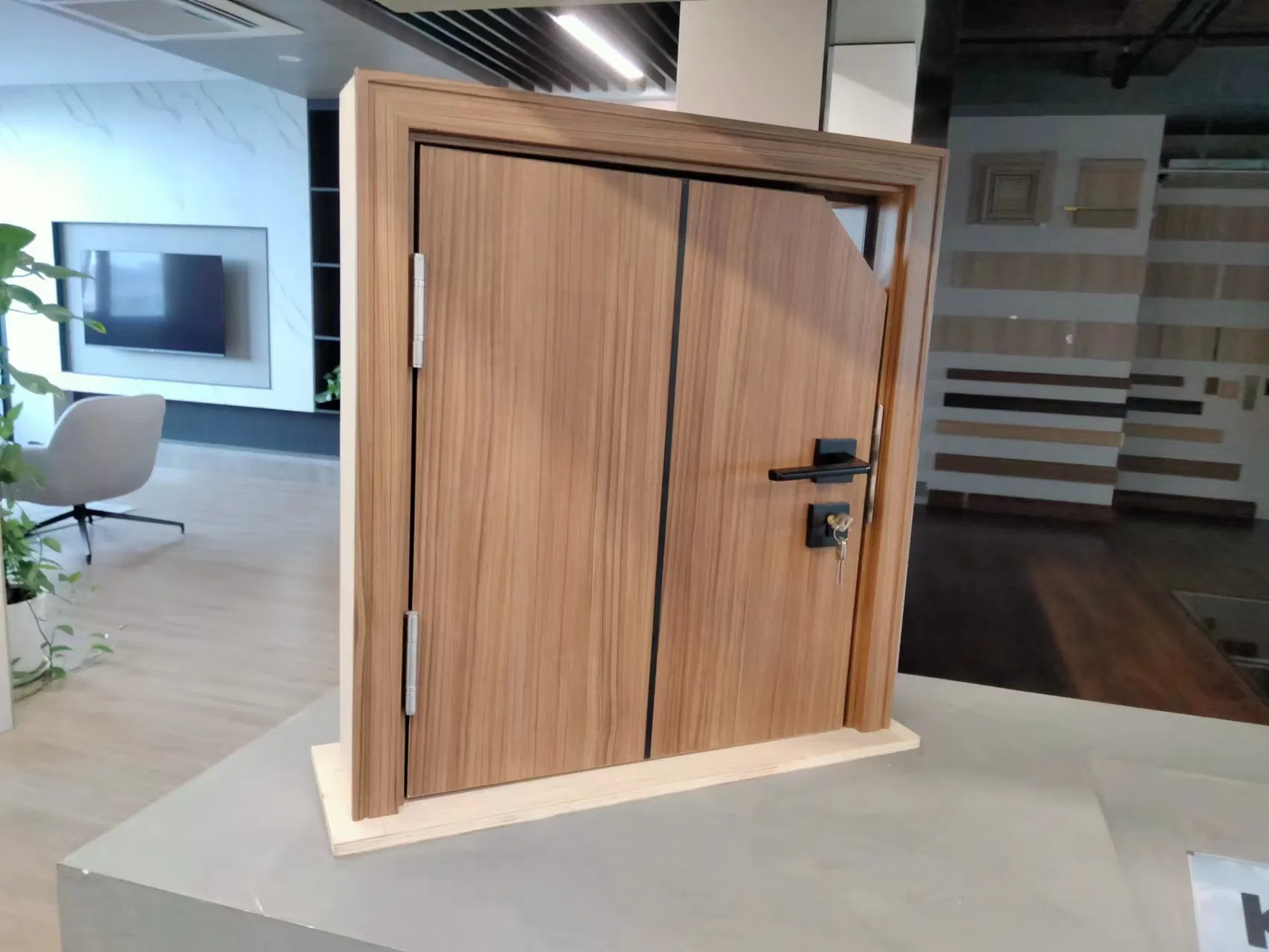 WPC Interior Door Film Wrapping Painting Finish 2030mm Water Content 0.2%-0.3%