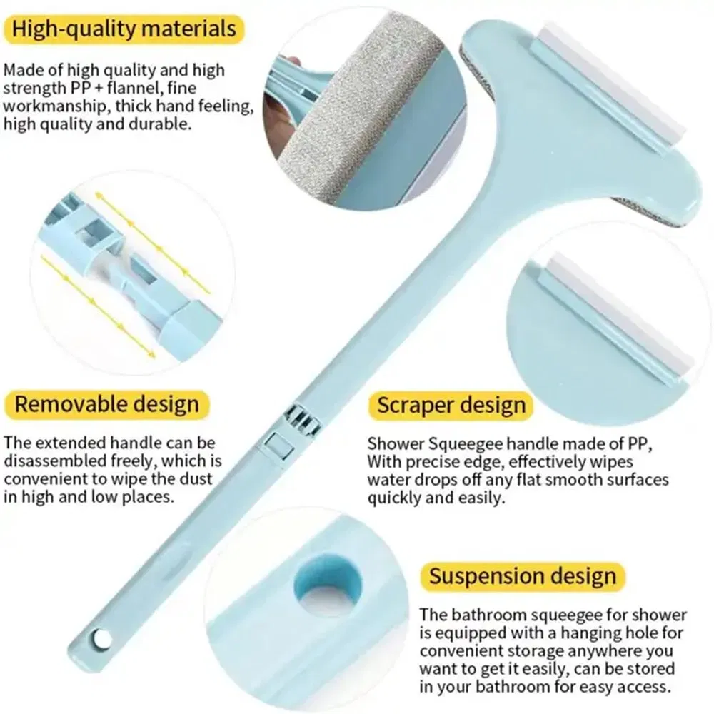 Double-Sided Squeegee for Effortless Window Cleaning and Maintenance