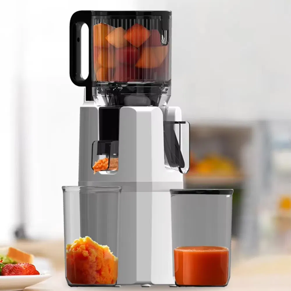 Sj-071 Electric Commercial Automatic Slow Juicer Masticating Machine Big Mouth Orange Extractor for Vegetables Fruits Household