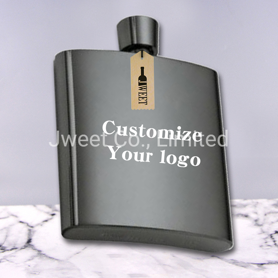 Black Classic Style Portable Stainless Steel Bottle Water Hip Flask