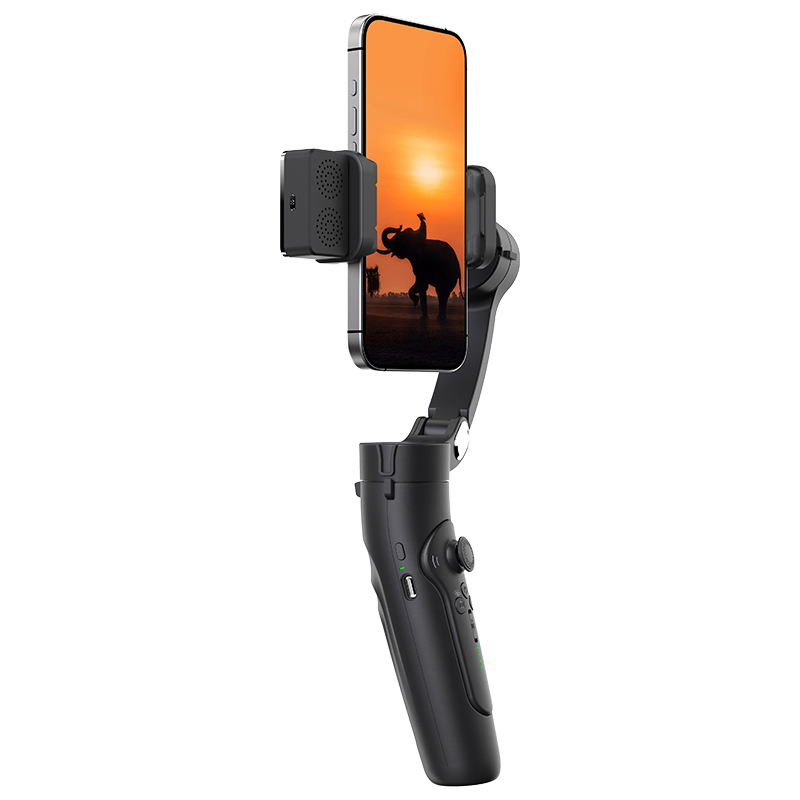 Wireless Remote Control Ai Face Tracking 3axis Anti Shake Gimbal Stabilizer Fill Light Gesture Remote Travel Vlog Tripod
