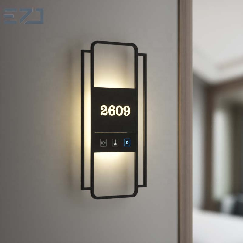 Ezd Custom Smart Hotel Doorplate Door Number Sign with Doorbell System