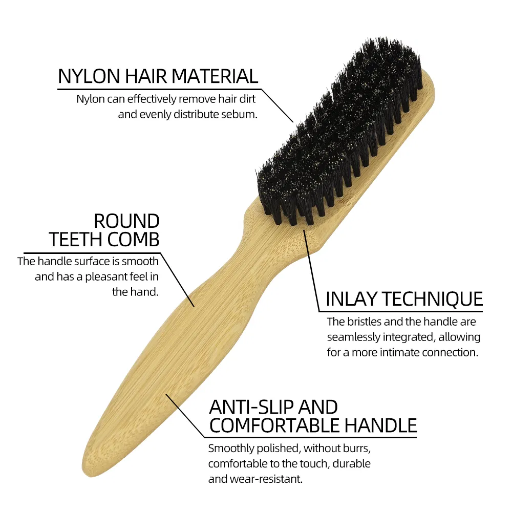 1PCS Beard Brush Beard Straightener with Premium Wood Handle Salon Beard Brush