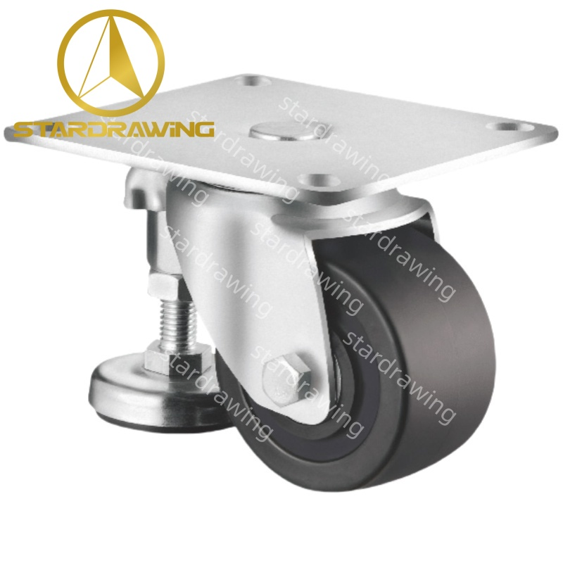 Stardrawing 65/75mm Retractable Leveling Wheels Casters with Leveling Feet