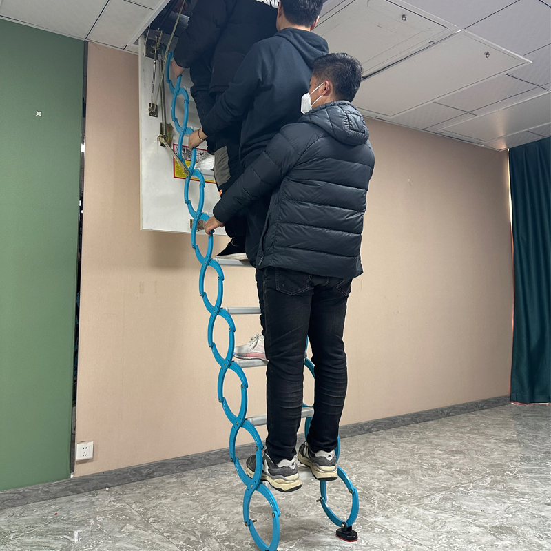 Attic Ladder Remote Control Folding Attic Electric Step Ladder