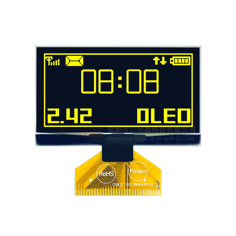 31 Pin 128X64 LCD Screen SSD1309 Driver Parallel Spi I2c Interface 2.42 OLED Display