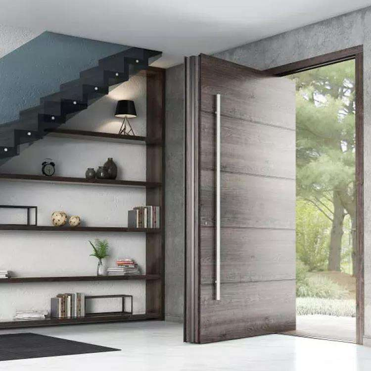 Good Price Front Entry Door Modern Smart Lock Entrance Pivot Door