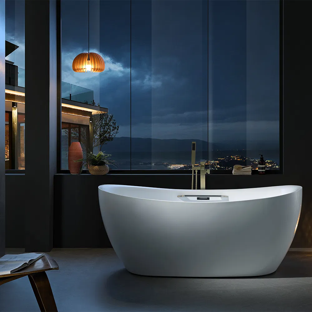 Акриловая ванна из искусственного камня, отдельностоящая