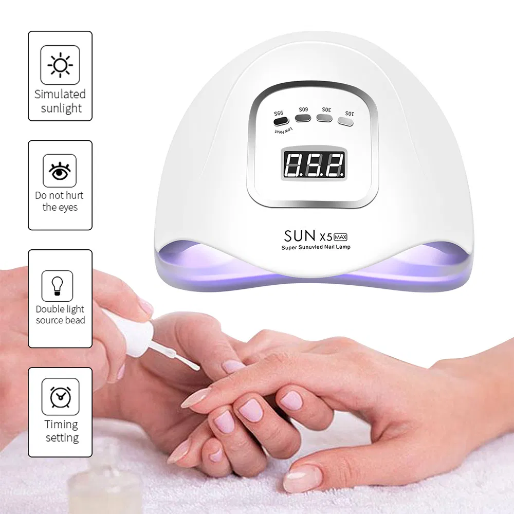 Practical 80W Sunx5 Max LED Nail Lamp Polish Dryer 10s/30s/60s/99s Timer LCD Display UV LED Lamp Nails