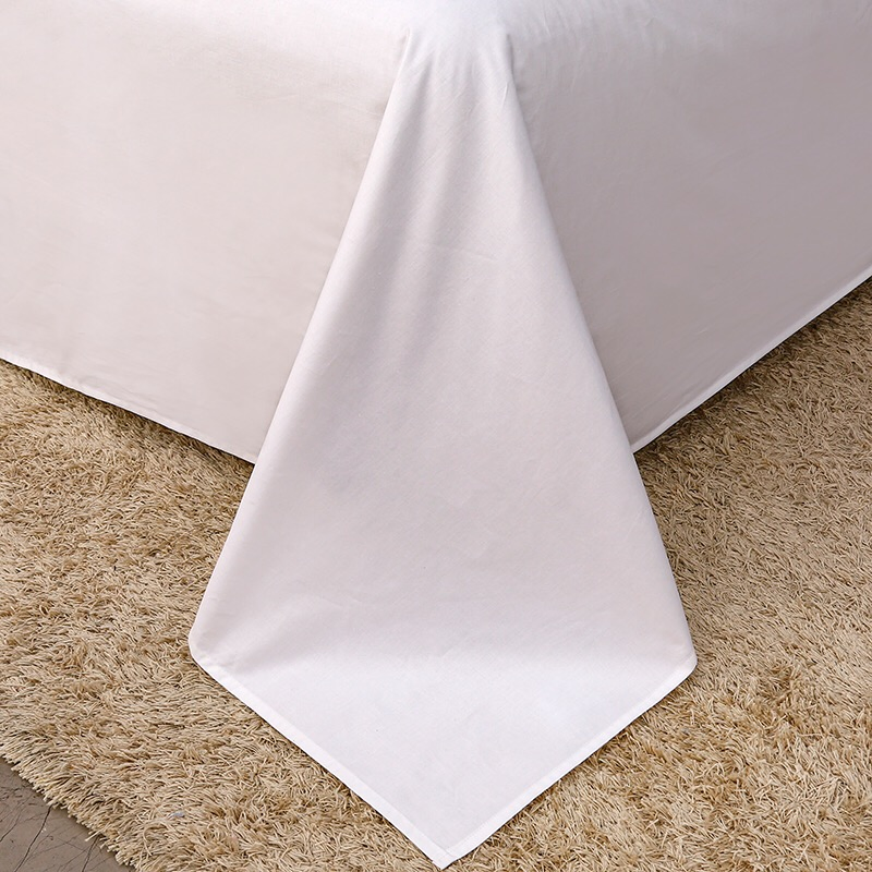 Wholesale 100% Cotton Home Hotel Textile Duvet Cover Set Hotel Quilt Core Satin Bed Sheets Double Coverlets Pure White Four-Piece Bedding Set for Hotel