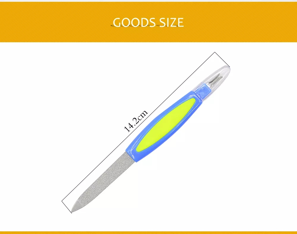 Nail Files Remover Pedicure Double-Sided Stainless Steel Nail Tools Polishing Set Nails Art Cuticle Pusher Tool