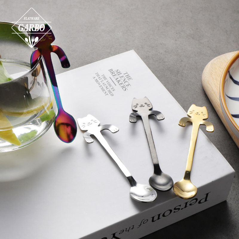 Luxury Charger Stainless Steel Spoons Set with Animal Handle Design for Enlightment