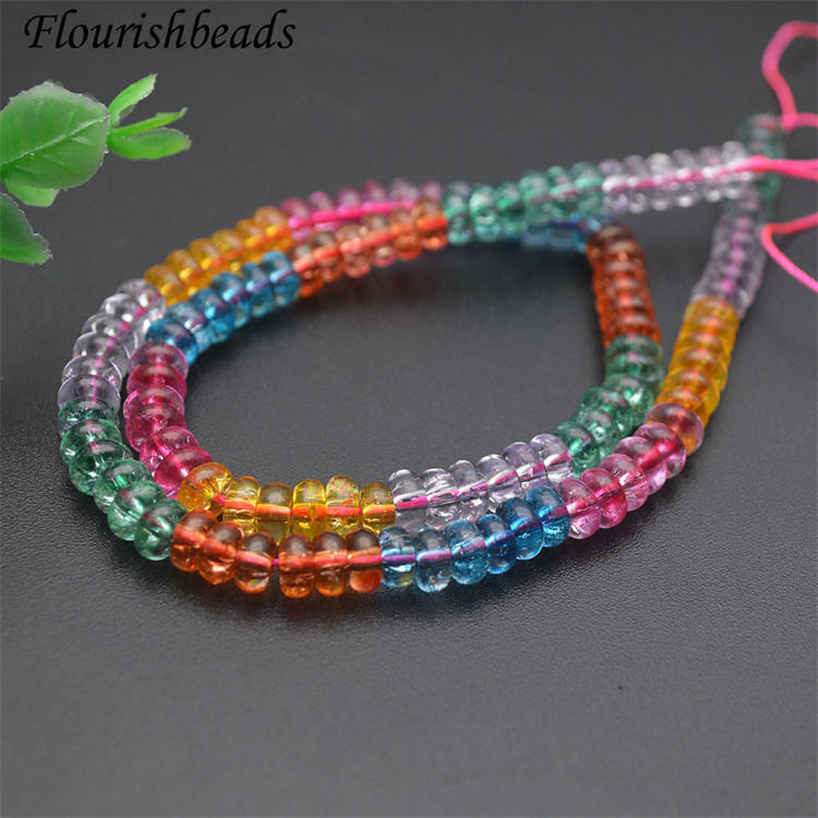 Jewelry Making Supplies Multi Tourmaline Color 3X6mm Heshi Rondelle Glass Crystal Beads for DIY Necklace Bracelet