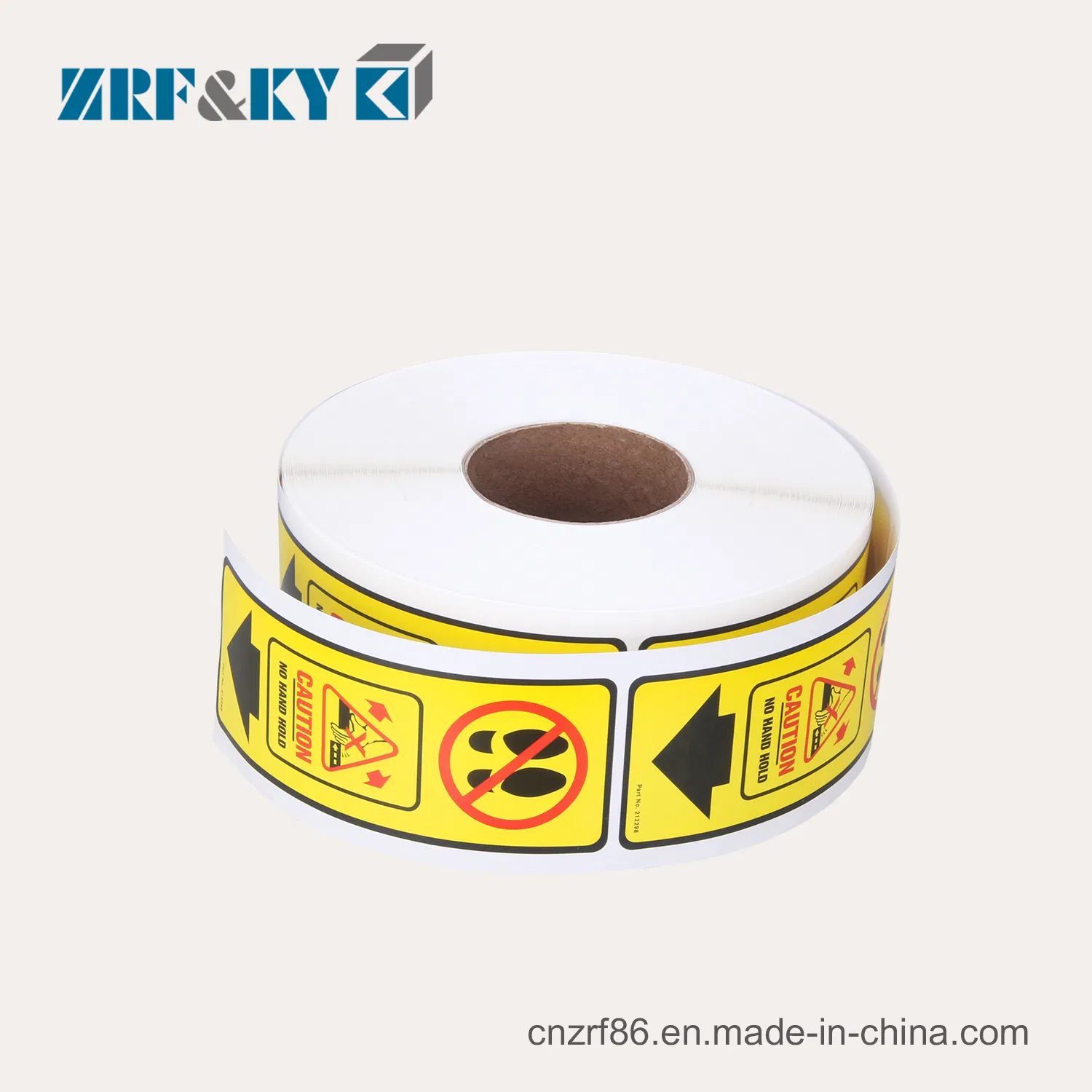 Customized Synthetic Paper Caution Hazard Safety Self Adhesive Waterproof Warning Label Sticker