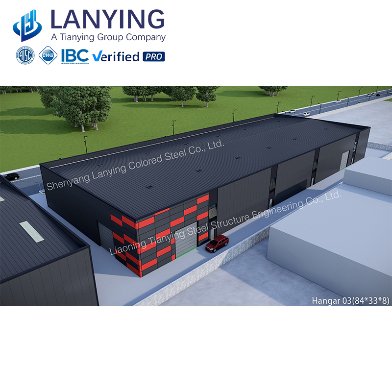 China Prefabricated Steel Warehouse with Office Area for Food Factory Prefabricated Building