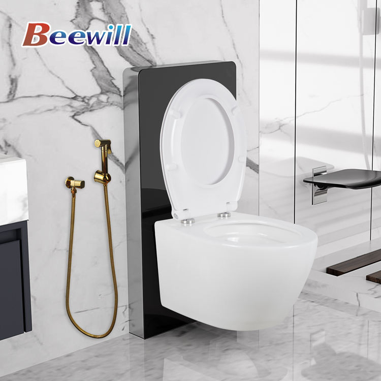 Glass Cistern Water Tank Toilet Bidet Bathroom Set