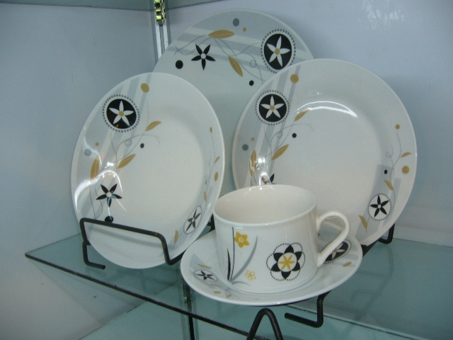 20 PCS Dinner Set with 9"Plate Decal Porcelainware Ceramics Tableware