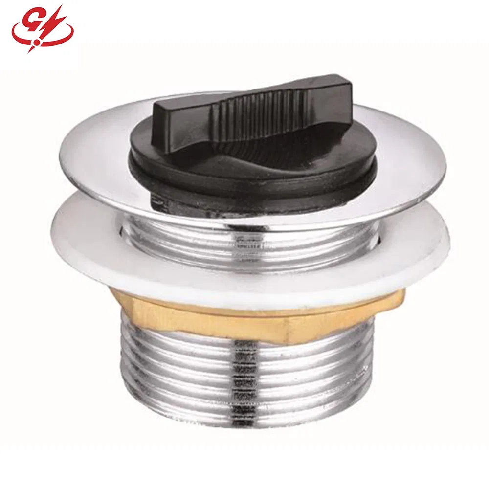 Modern Bathroom Bathtub Sink Drain Brass Basin Drain with Rubber Plug
