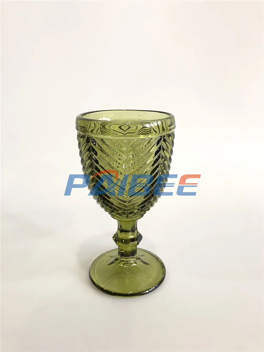 Embossed Hand Pressed Colored Glassware Drinking Wine Glasses