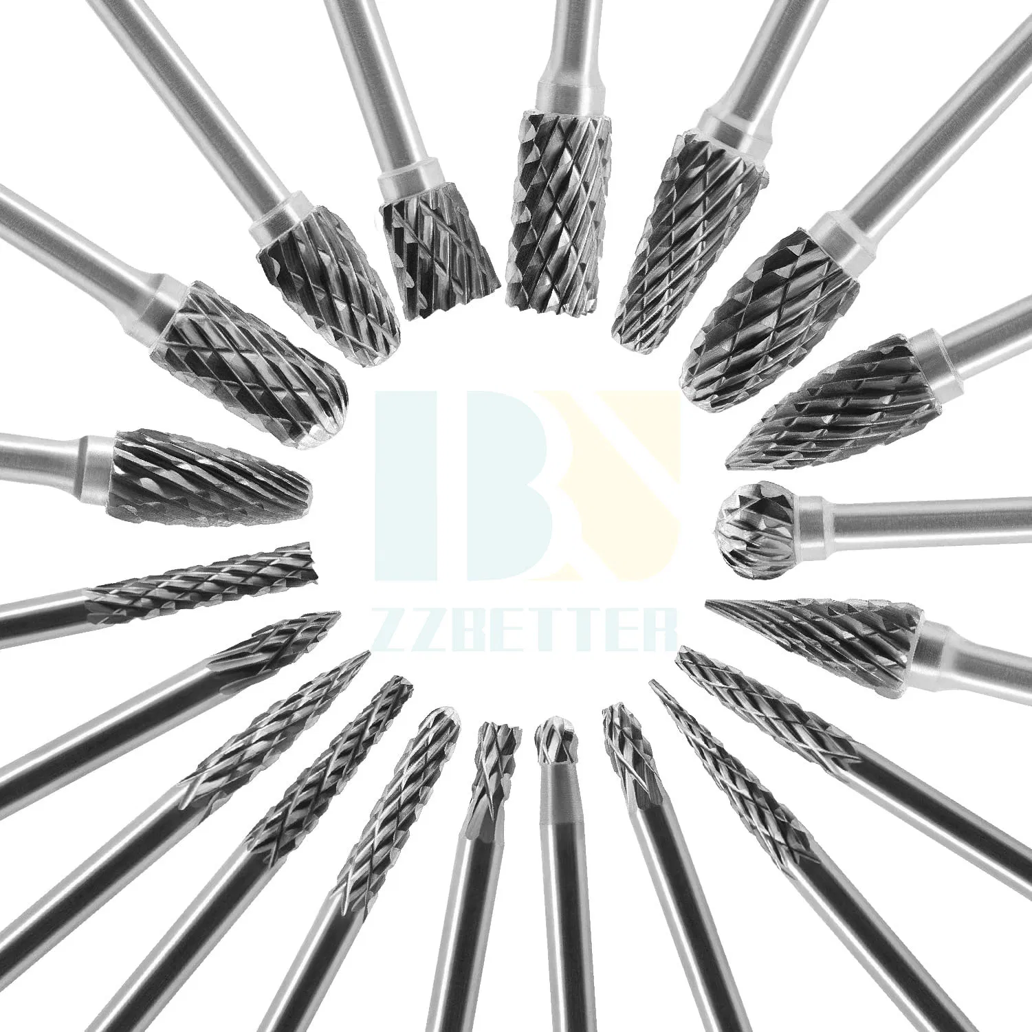 Wholesale High Quality 6mm Steel Shank Standard Solid Carbide Head Tungsten Carbide Rotary Burrs