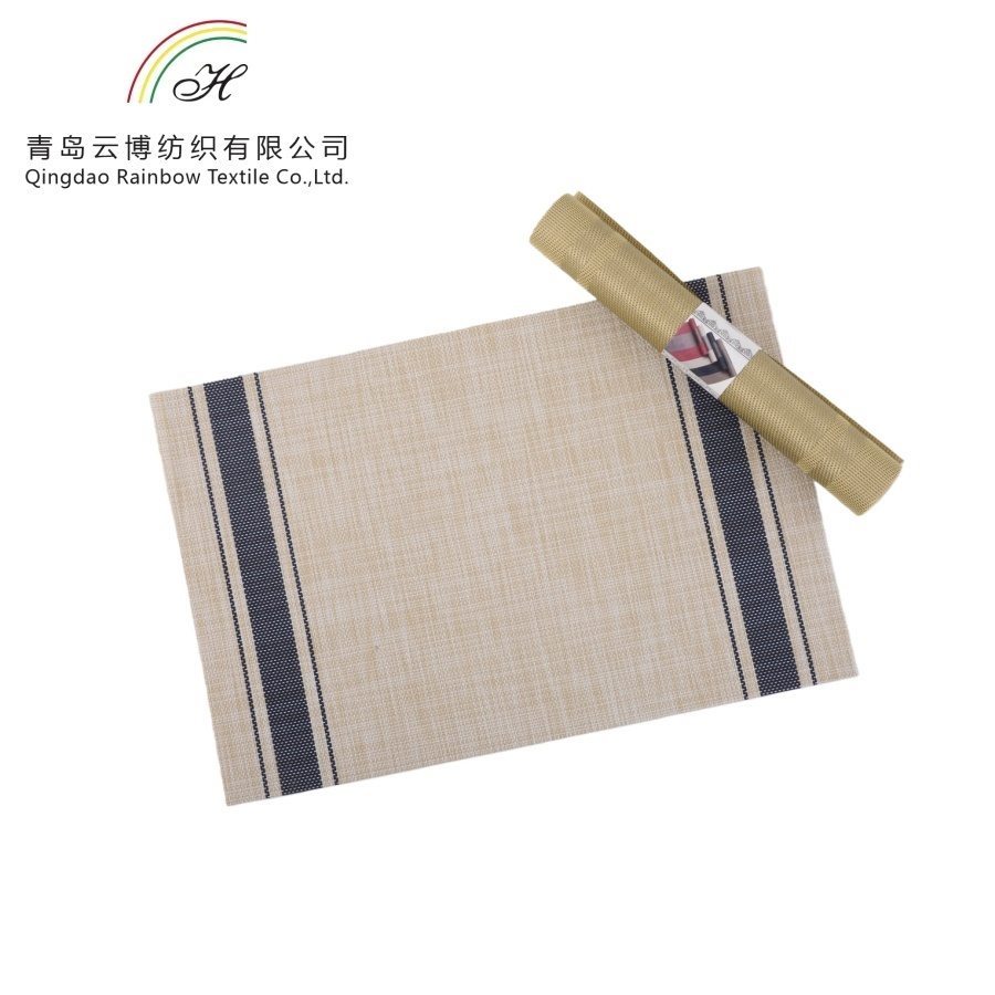 Heat Resistant Non-Slip PVC Placemat Polyester Luxury Kitchen Restaurant Table Mat