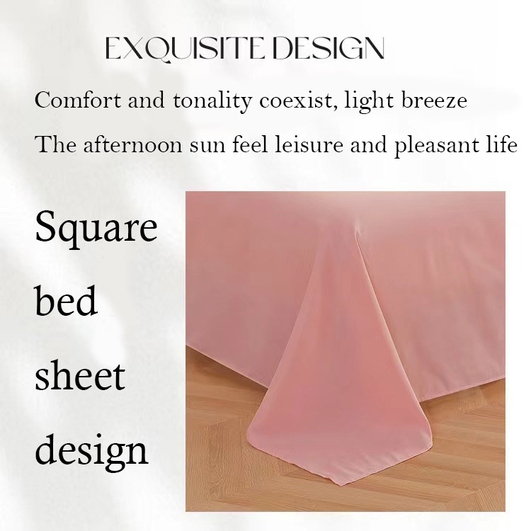 Simple Style Skin Friendly Cotton Bed Sheet Washed Cotton Bed Sheet