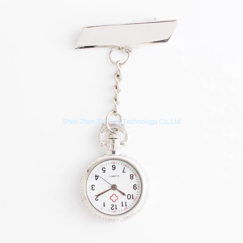 Silver Tone Fob Quartz Medical Watches for Nurse and Doctor