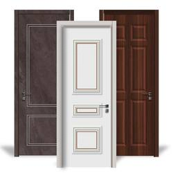 Good Quality Interior Soundproof Interior Panel Shaker Wooden Door Timber PVC Edge Doors
