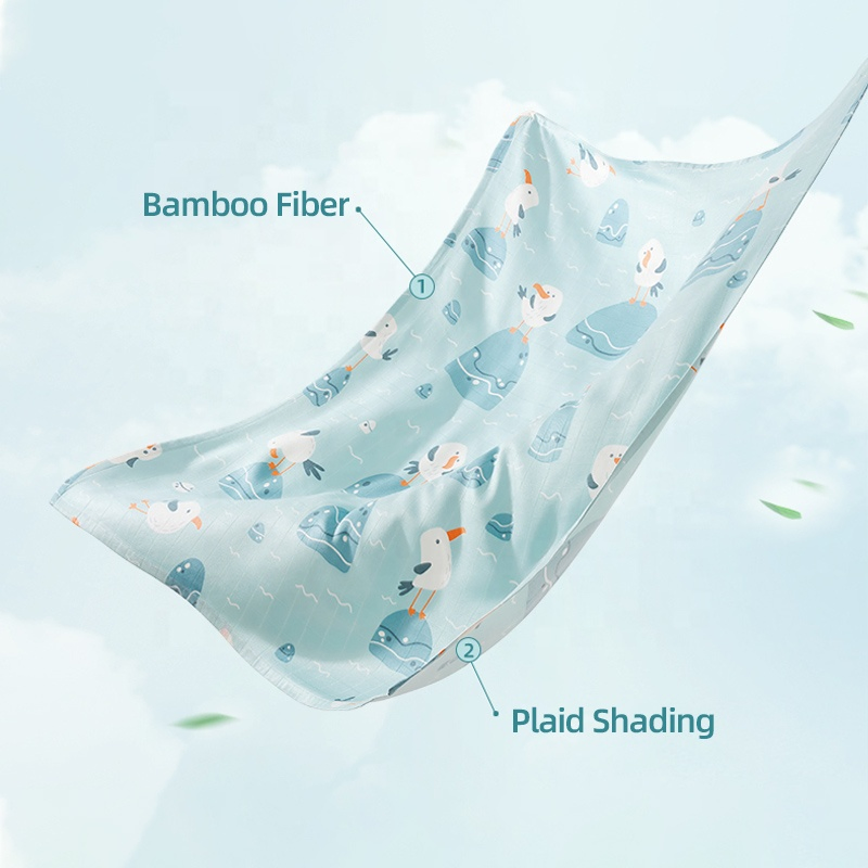 Baby Thin Blanket Quilt Cool Sense 100% Bamboo Cotton Wide Edge Factory Wholesale Cool Sense Baby Blanket