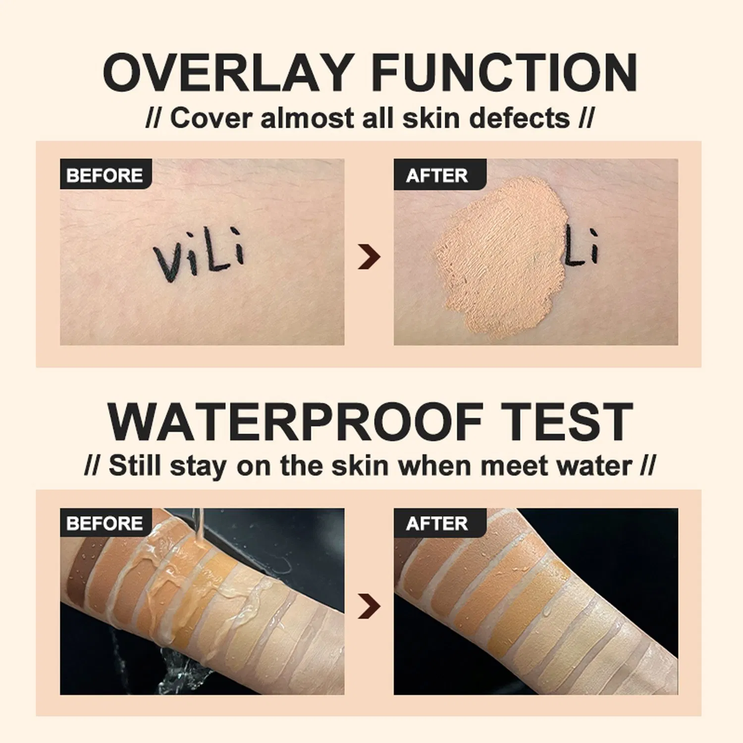 Sunscreen Natural Matte Liquid Foundation Makeup Apply to Your Skin