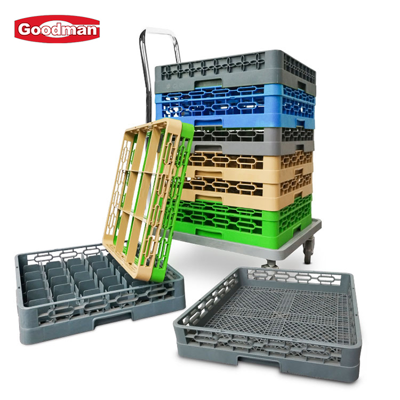 64 Grid Commercial Dishwasher Basket Storage Rack Customized Color Kitchen Plastic Dish Drying Rack