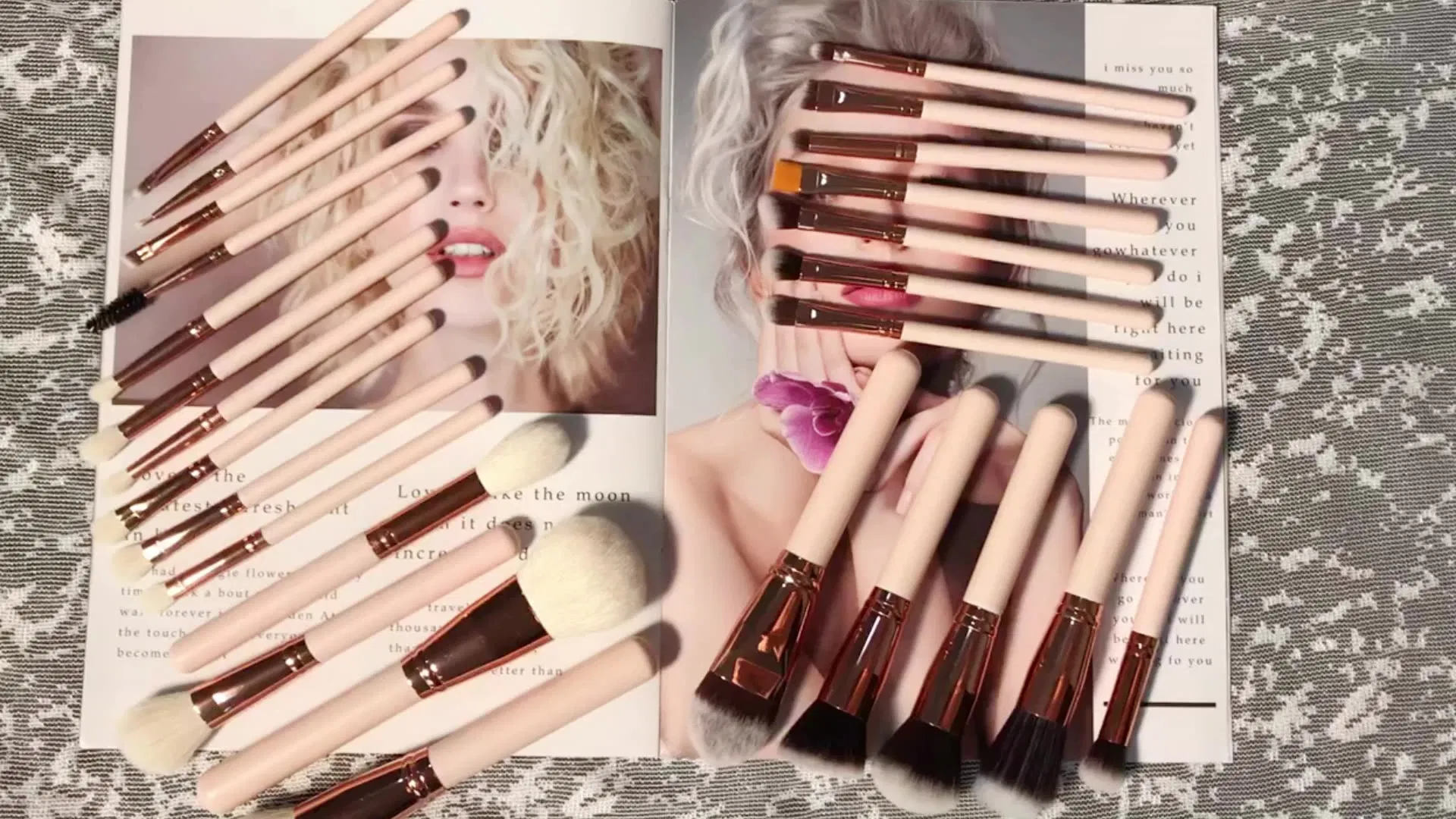 Cosmetic Powder Eye Shadow Private Label Professional Wooden Manufacture Makeup Brush Set