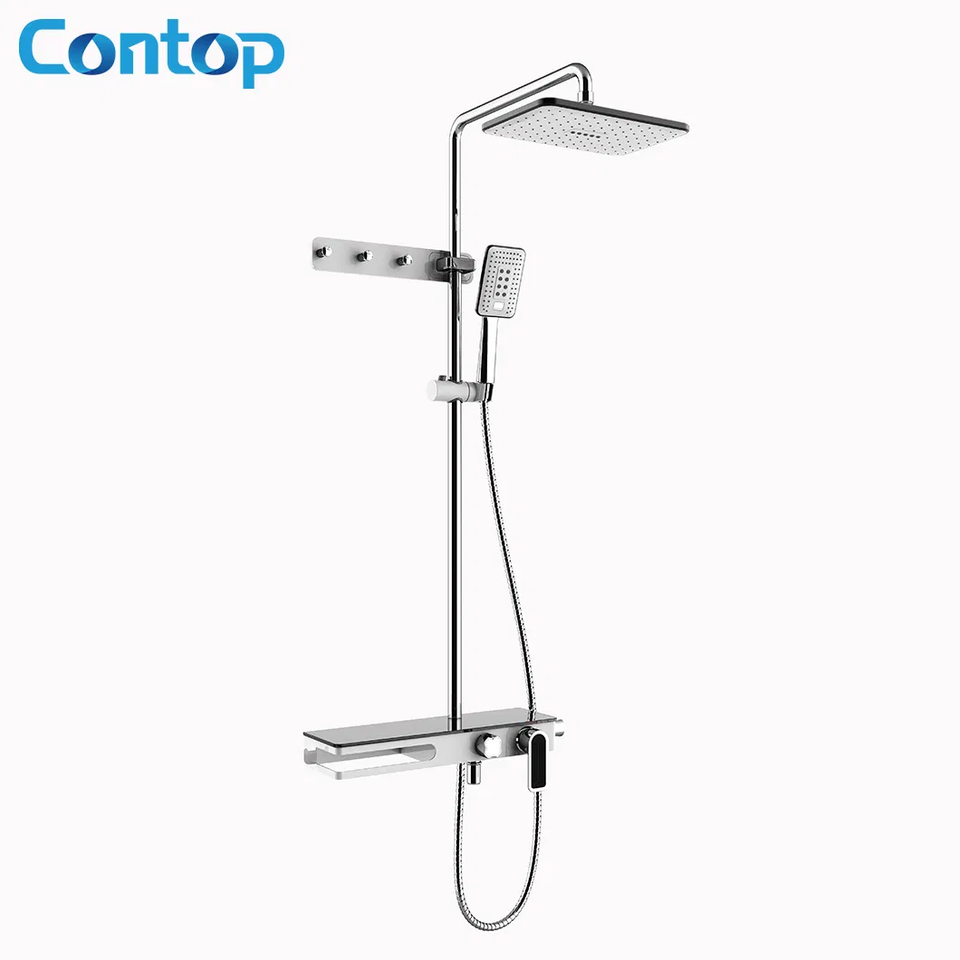 Bathroom Faucet Mixer Solid Brass Square Shower