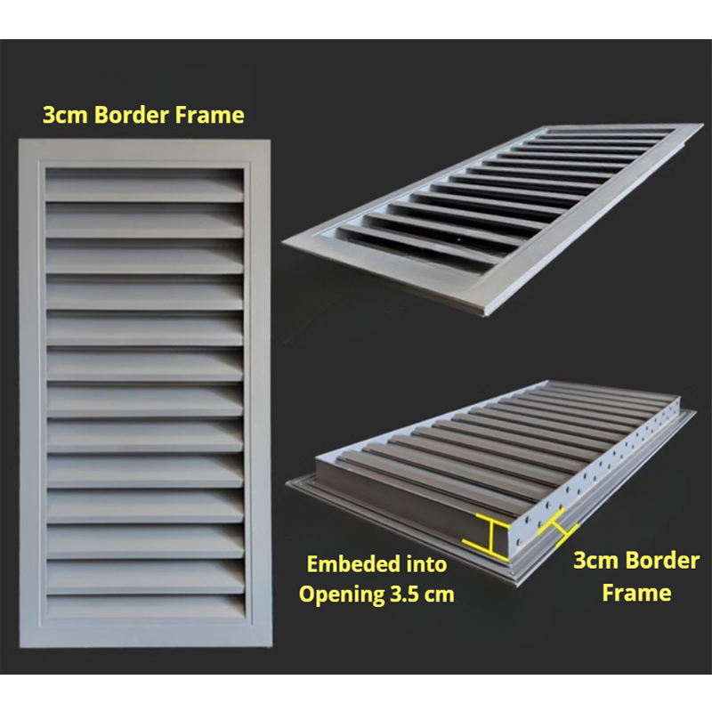 Fasec Aluminum Rainproof Shutter Blinds Zinc Steel Louver Window Door Manully Operated