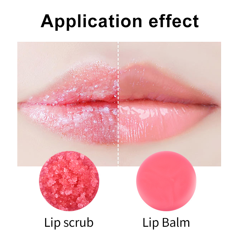 Hot Selling Natural Lip Skin Care Set Lip Scrub Hydrating Moisturizing Lip Balm