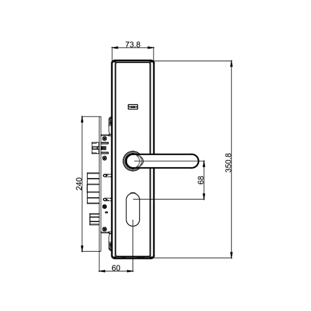 Top Quality Home Security Smart Fingerprint Door Lock with Password Magnetic Card Lock