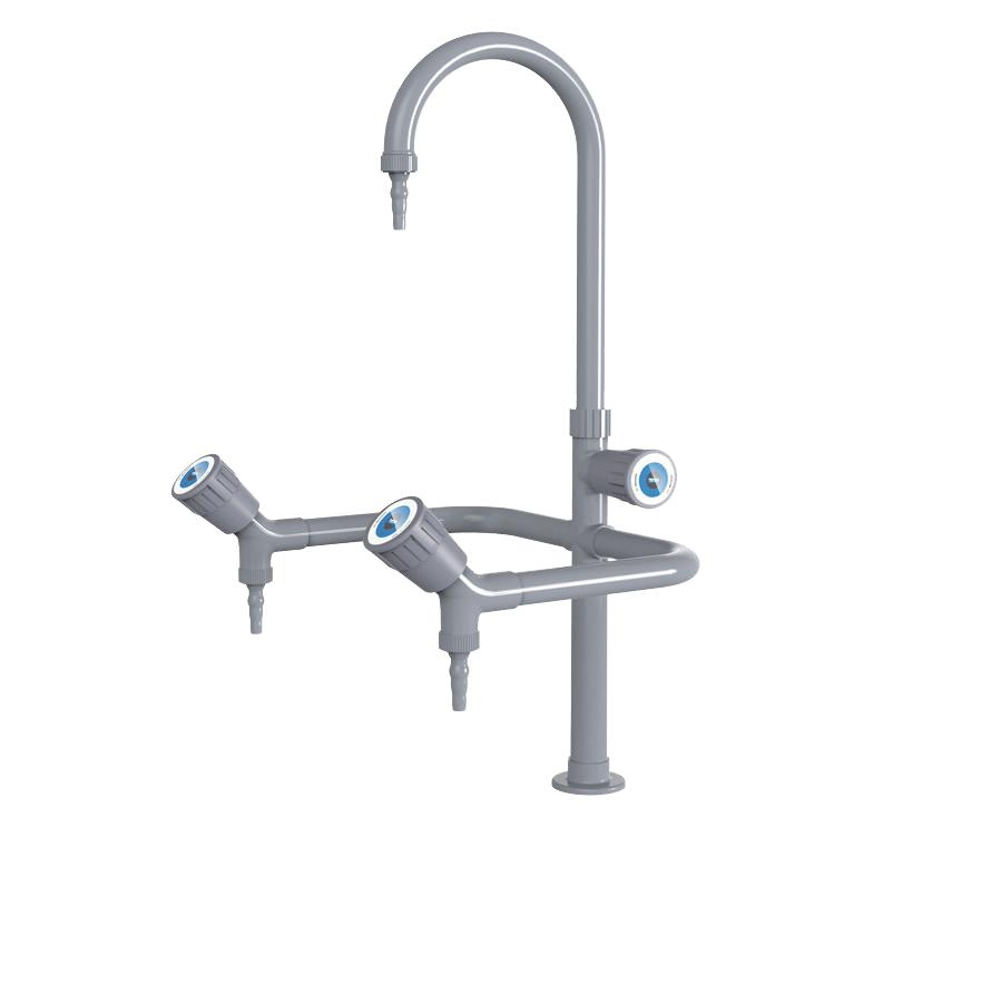 Laboratory Sink Faucet with Triple Outlet Taps for Educational Institutions
