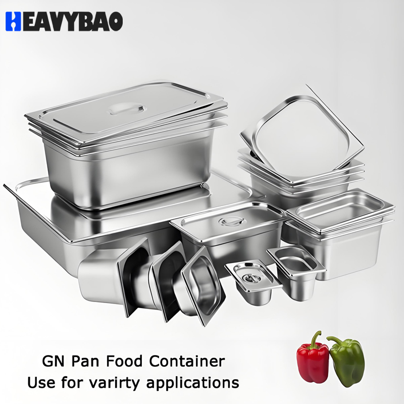Гастроемкость GN 1/3 40 мм Heavybao из нержавеющей стали