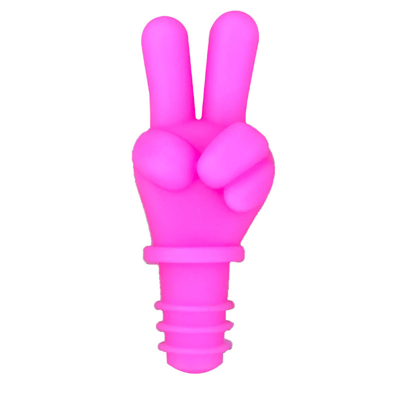 Customized Wholesale High Quality Funny Finger Shape Silicone Stopper Bottle Cork