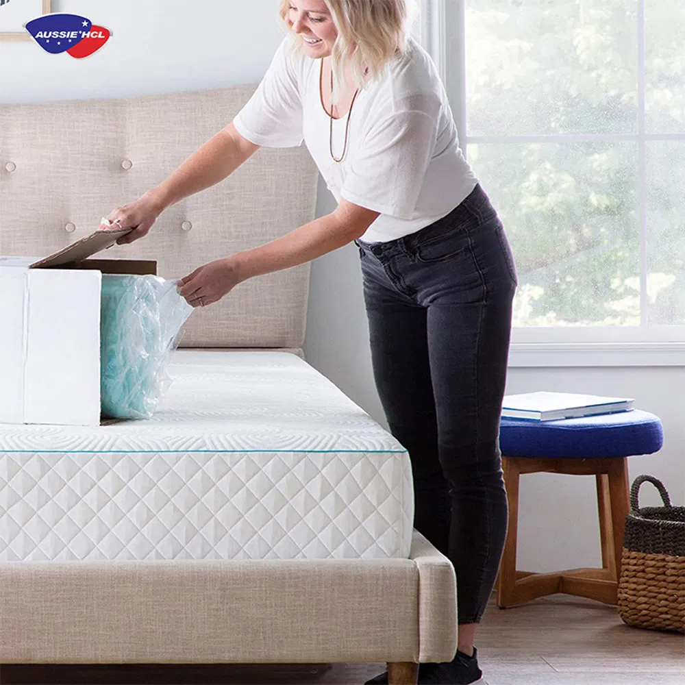Roll up Sleeping Well OEM ODM Colchones Hypoallergenic 3D Mesh Visco Natural Latex Twin XL King Mattress Pad Gel Memory Royal Foam Cooling Mattress Bed Topper