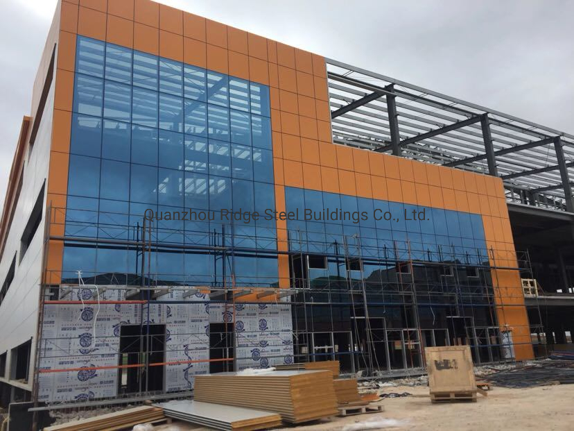 Big Commercial New Look Beauty Wall Cladding Glass Steel Structure Prefabricated Shop Mall
